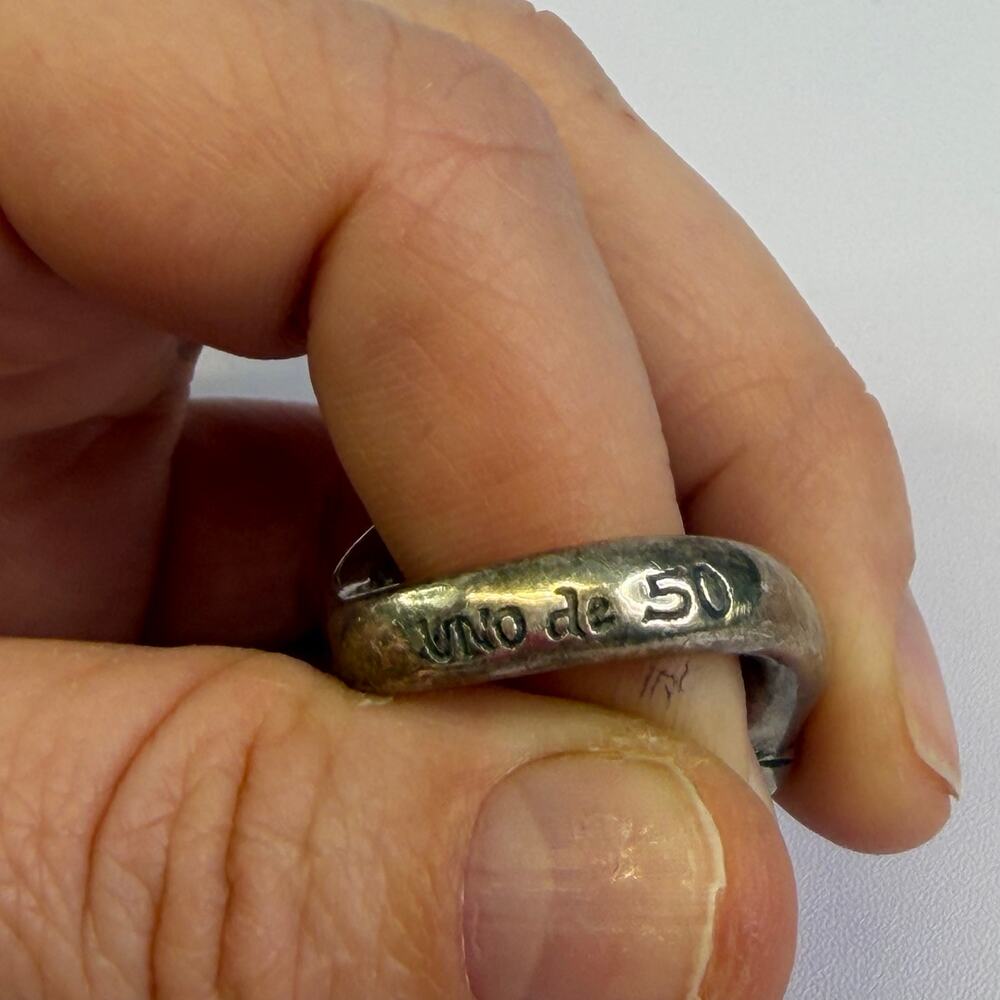 Uno De 50 rare key wrapped ring size 12 - Picture 5 of 6